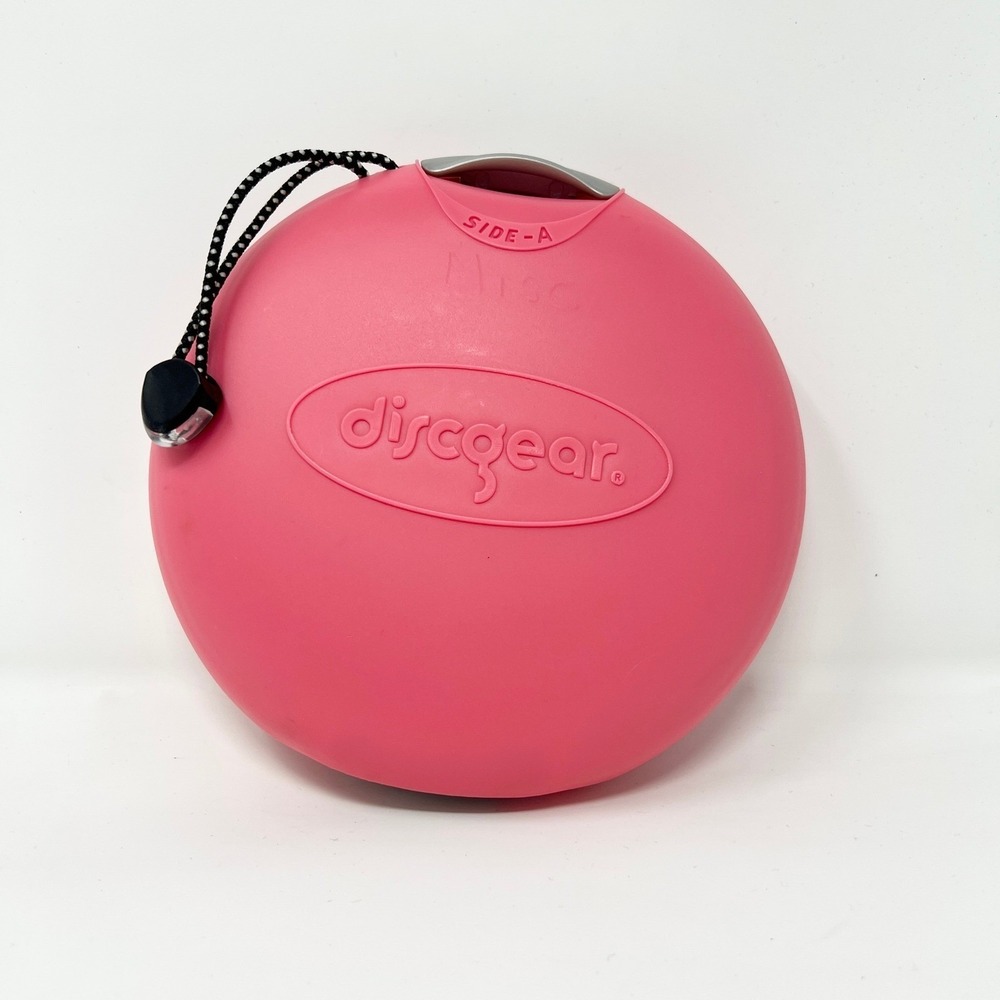 Discgear Pink Portable CD DVD Storage Case Round Clamshell Media Organizer